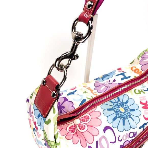 COACH Poppy Daisy Floral Graffiti Multi Color Hobo Shoulder Bag - B1082-F14883 - Picture 16 of 16